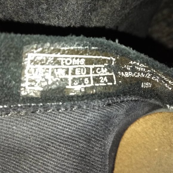 TOMS Leila Black Suede & Gray Wool Ankle Booties-Sz 7 - Picture 5 of 5